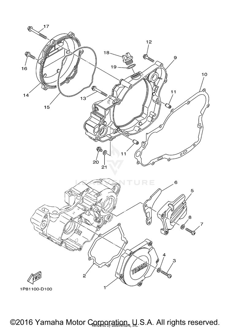 Crankcase Cover 1 Schematic