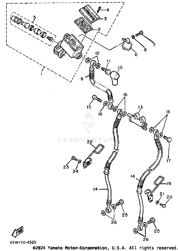 Front Master Cylinder Schematic