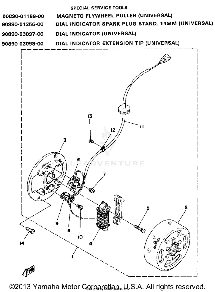 Flywheel Magneto GTMXF - 1979 Schematic