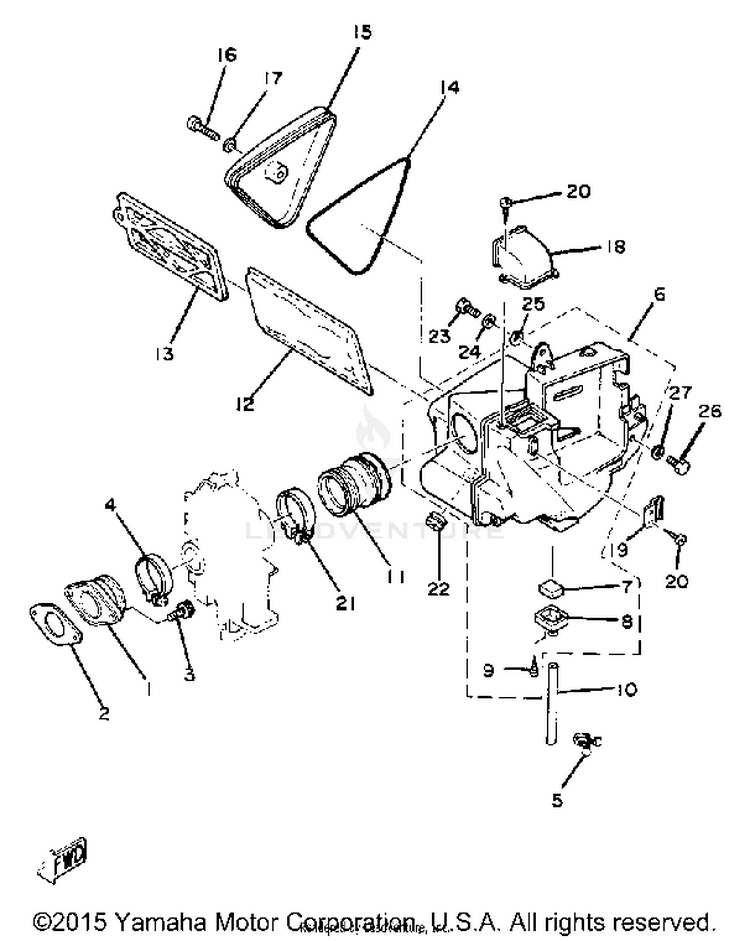 Intake XT250H - 1981 Schematic