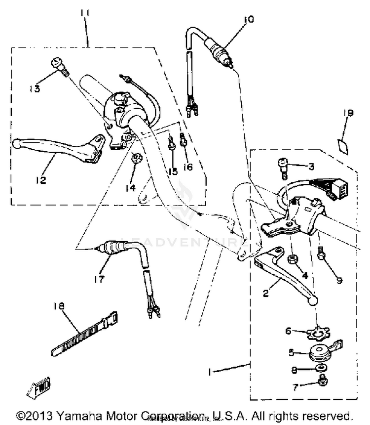 Handle Switch - Lever Schematic