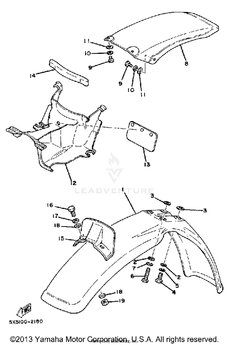 Front Fender - Rear Fender Schematic