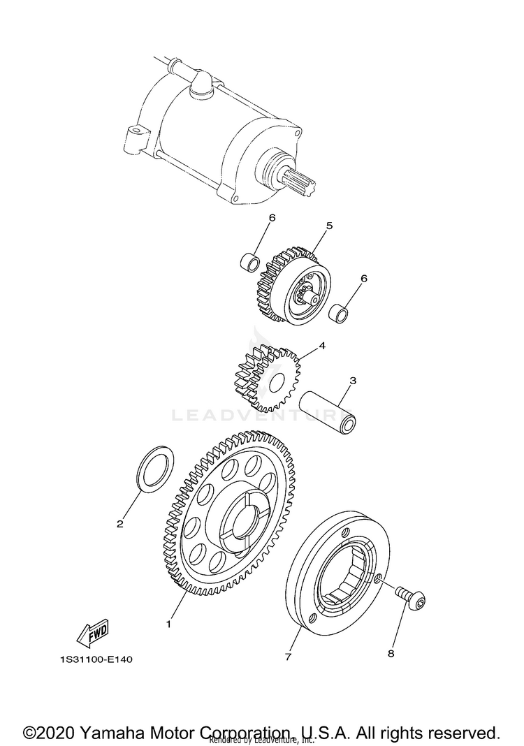 Starter RAPTOR 700R - YFM70RSCLL - 2020 Schematic