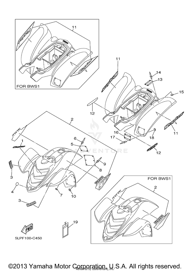 Emblem Label 1 660R RAPTOR - YFM660RS - 2004 Schematic