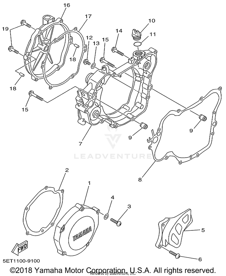 Crankcase Cover 1 Schematic