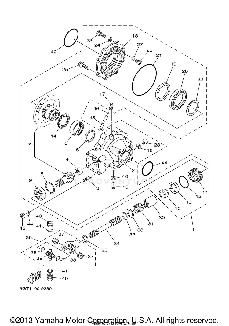 Drive Shaft GRIZZLY YFM600FHN GRIZZLY REALTREE HUNTER - YFM600FHN - 2001 Schematic