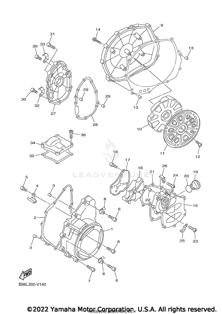 Crankcase Cover 1 Schematic
