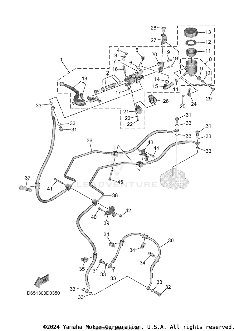 Front Master Cylinder XSR900 - XSR900SCB - 2025 Schematic