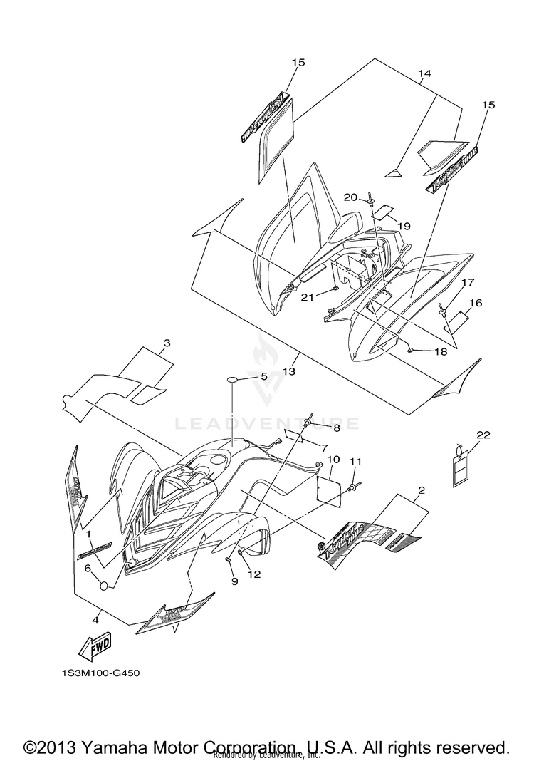 Emblem Label 1 RAPTOR 700 SPECIAL EDITION - YFM70RSPX - 2008 Schematic