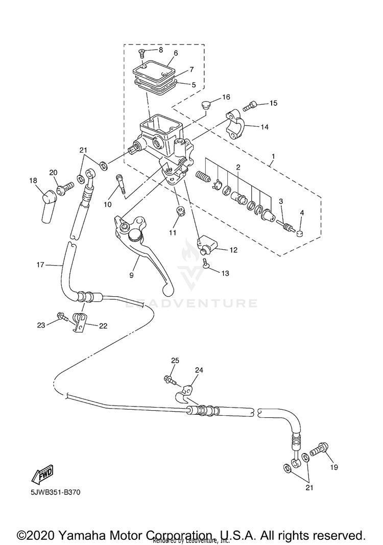 Front Master Cylinder 2 Schematic