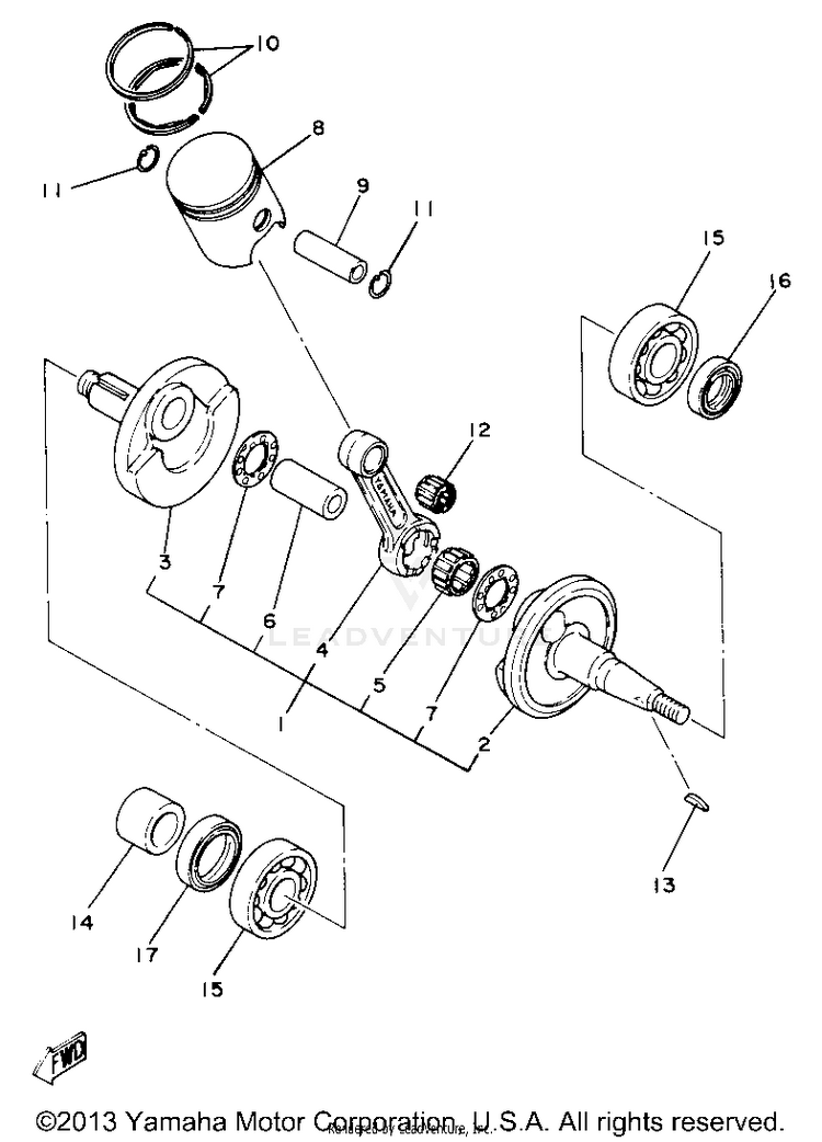 Crankshaft Piston Yz80g Schematic