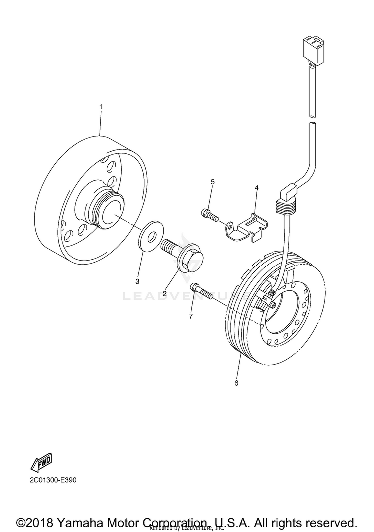 Generator YZFR6 - YZFR6GCGY - 2016 Schematic