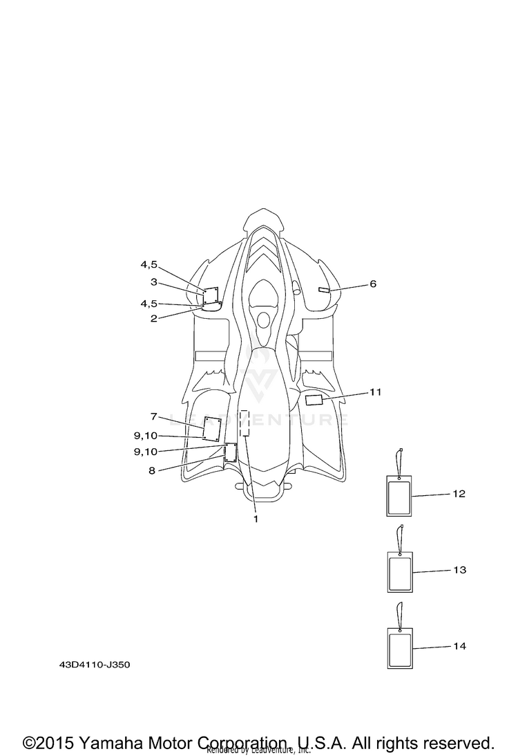 Emblem Label 1 RAPTOR 90 - YFM90RAL - 2011 Schematic