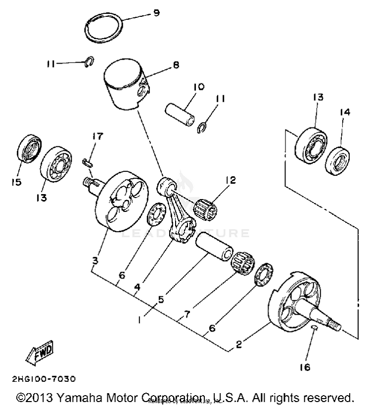 Crankshaft-Piston Schematic