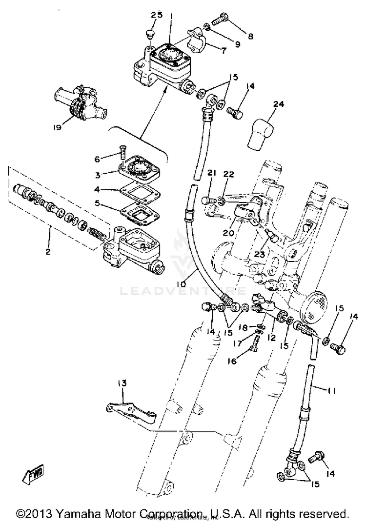 Front Master Cylinder Schematic