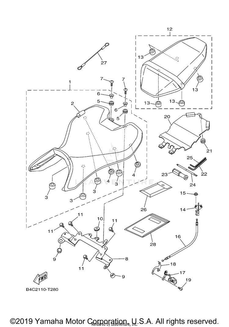 Seat MT07 - MT07JCGY - 2018 Schematic