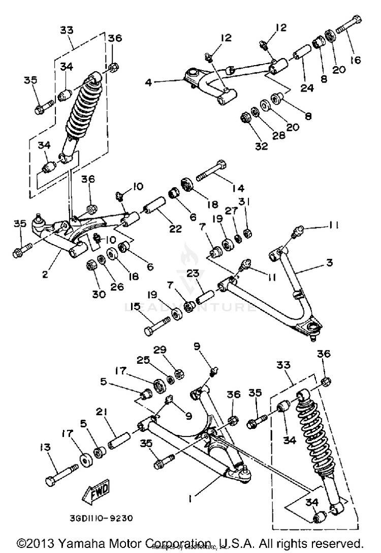 Front Suspension Wheel Schematic