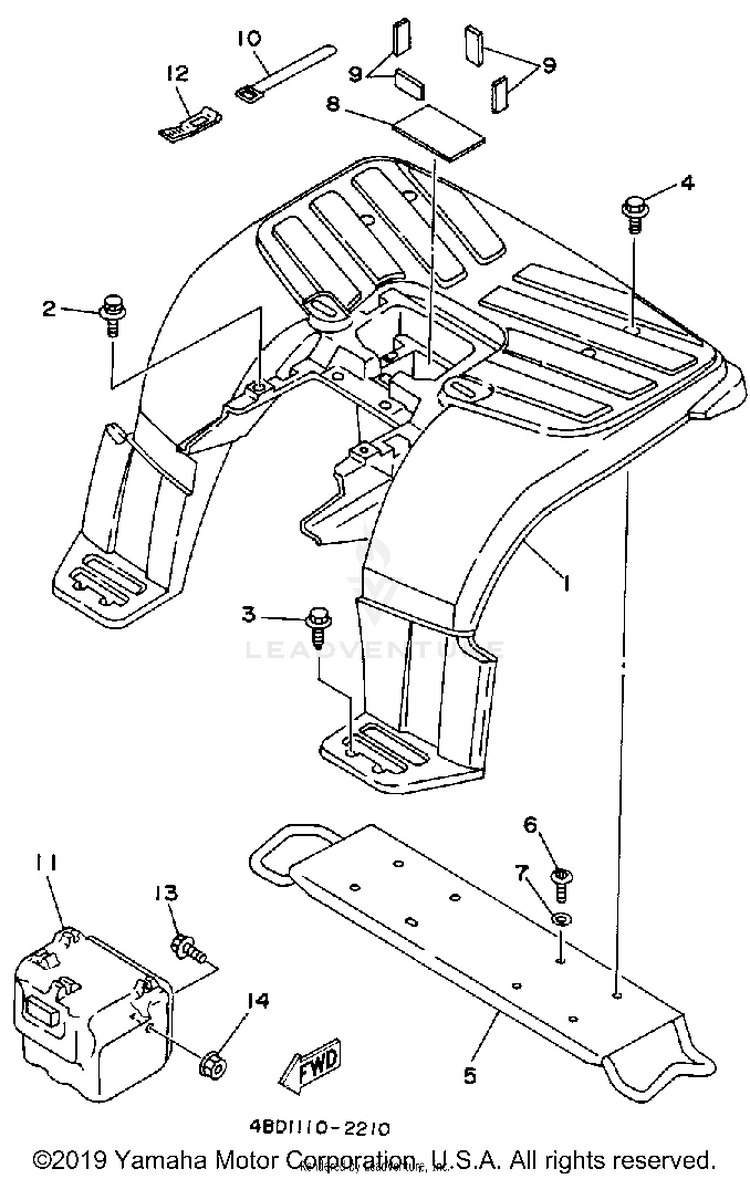 Rear Fender Schematic