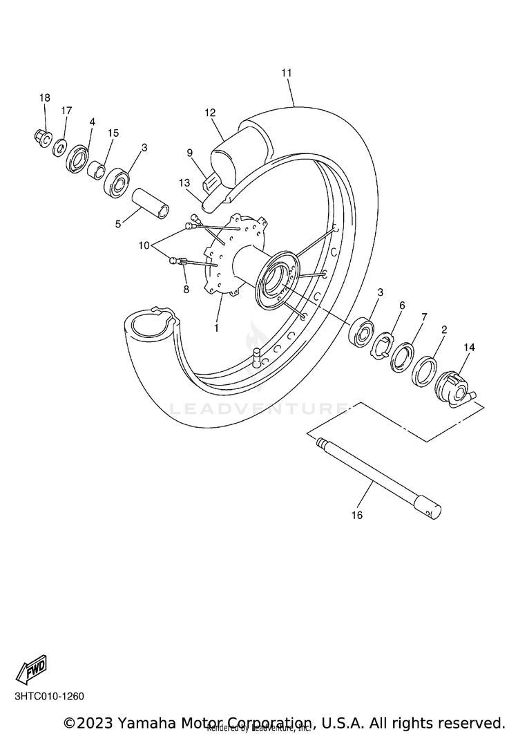 Front Wheel Schematic
