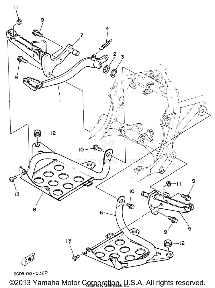 Stand Footrest Schematic