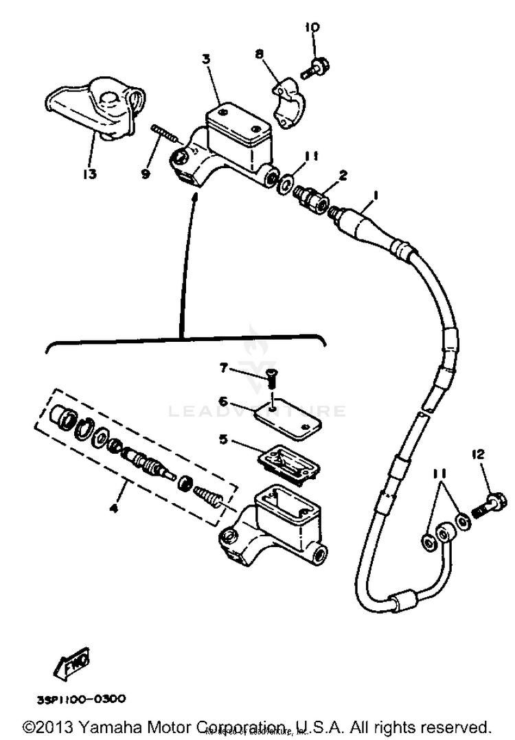 Front Master Cylinder Schematic