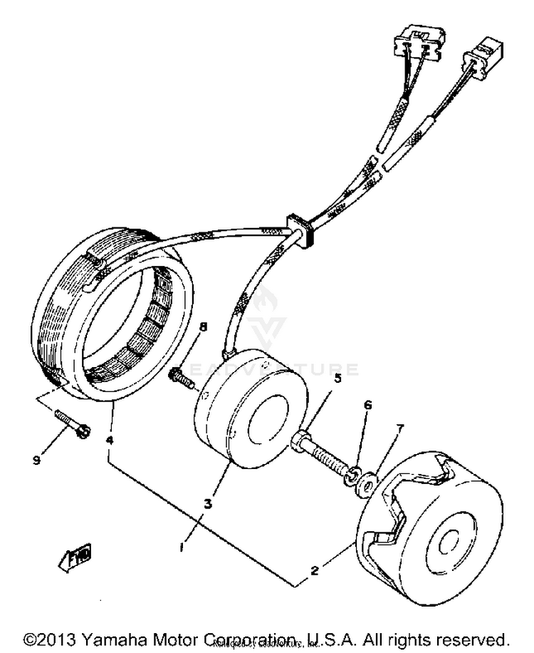A - C - Generator XS1100SG - 1980 Schematic