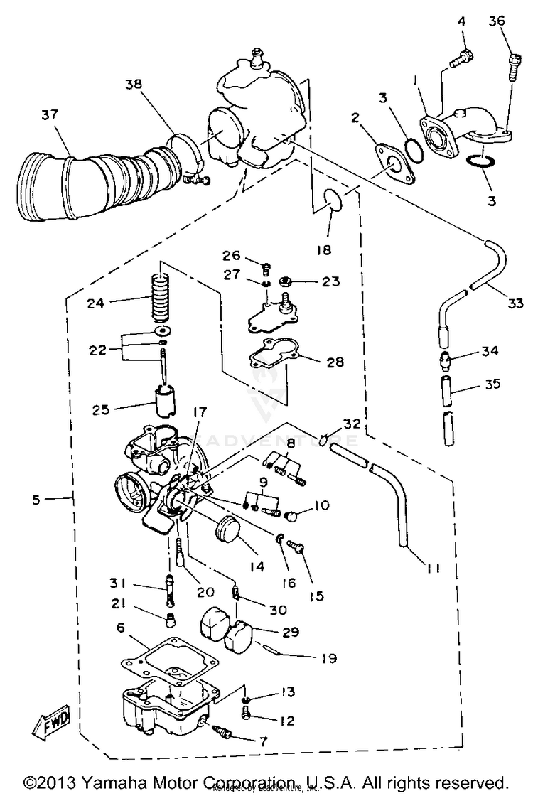 Air Filter - Carburetor Schematic