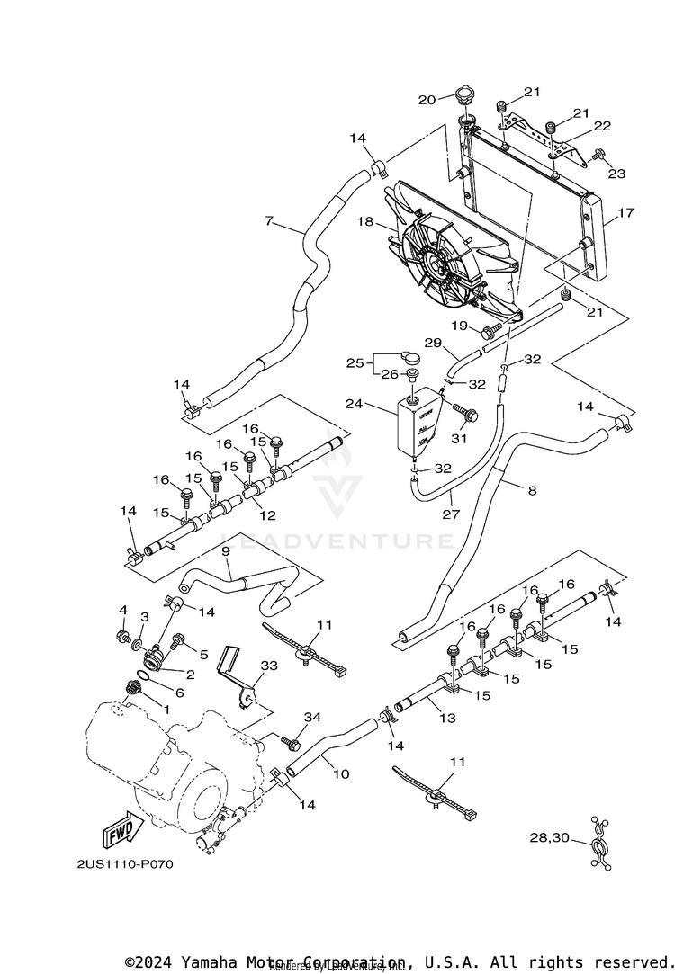 Radiator & Hose Schematic