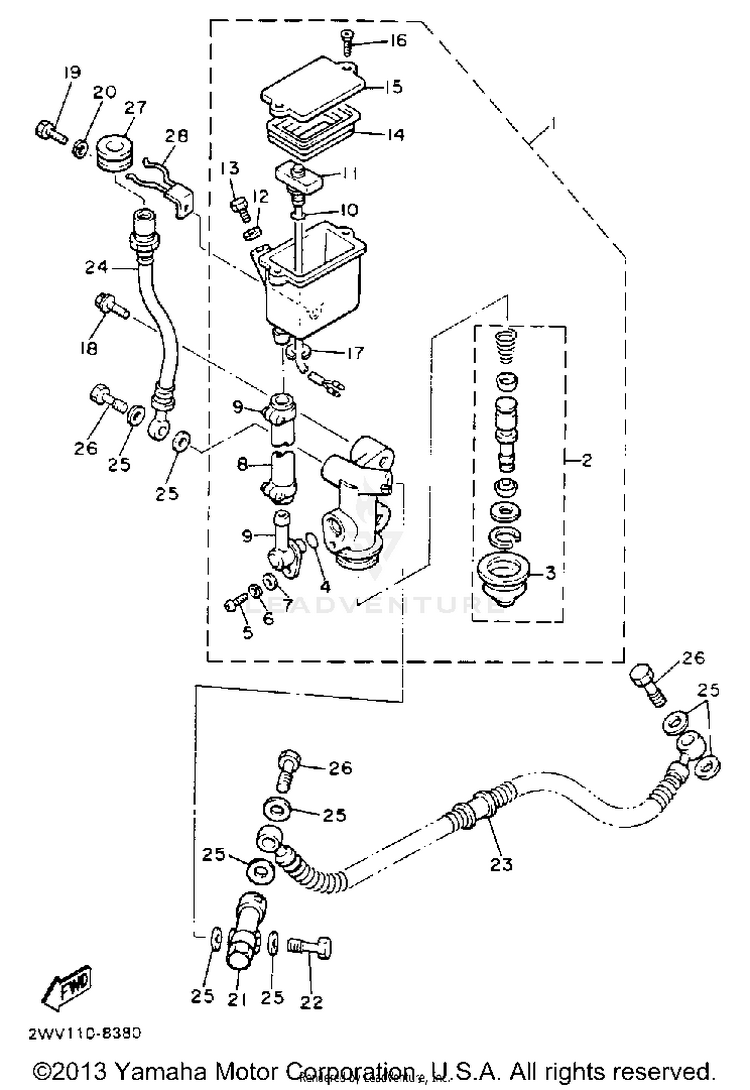 Rear Master Cylinder Schematic