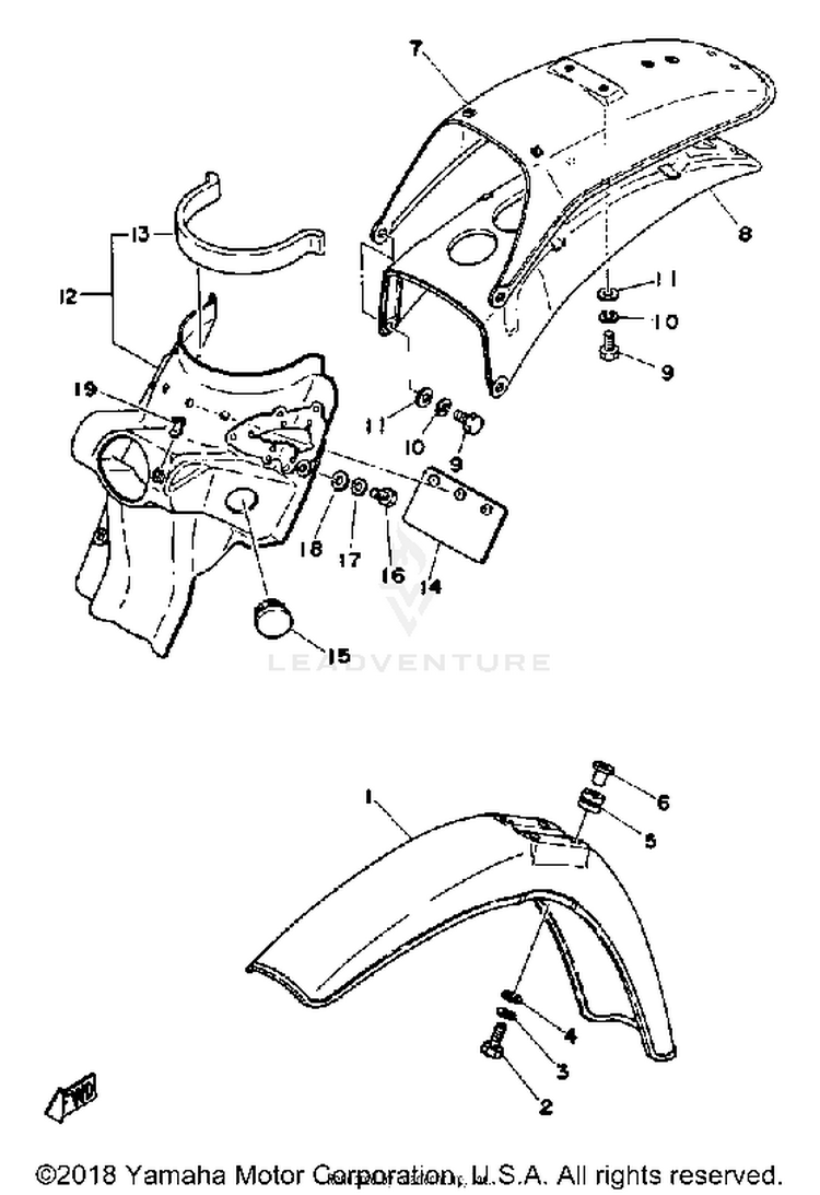Front Fender Rear Fender Schematic