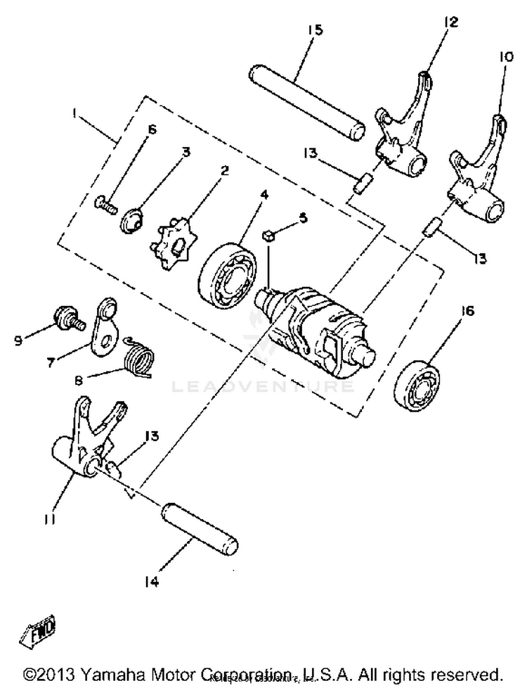 Shift Cam-Fork Schematic