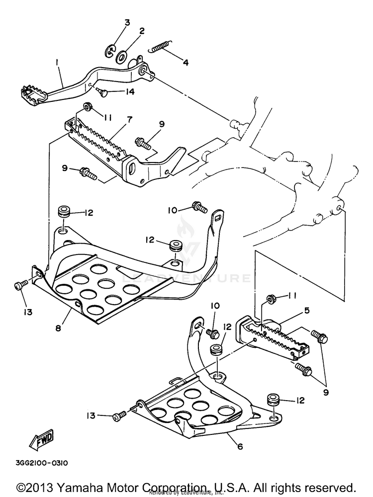 Stand Footrest Schematic