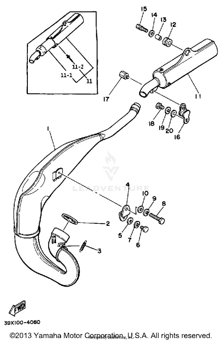 Exhaust Yz250l Schematic