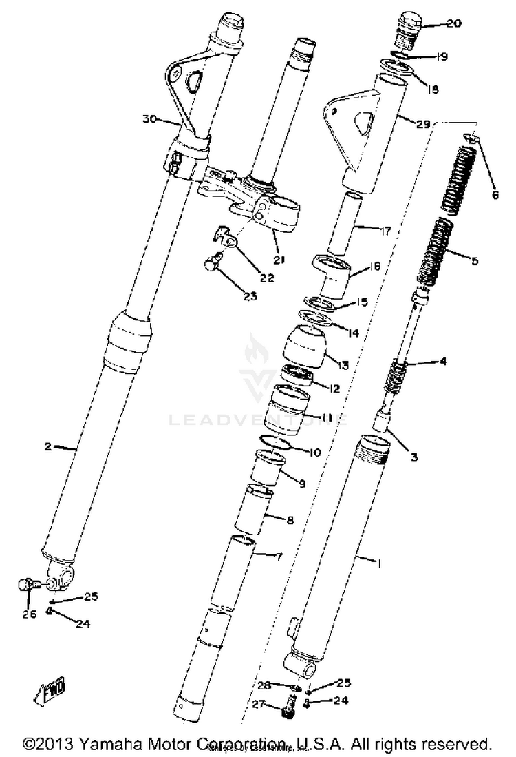 Front Fork Schematic