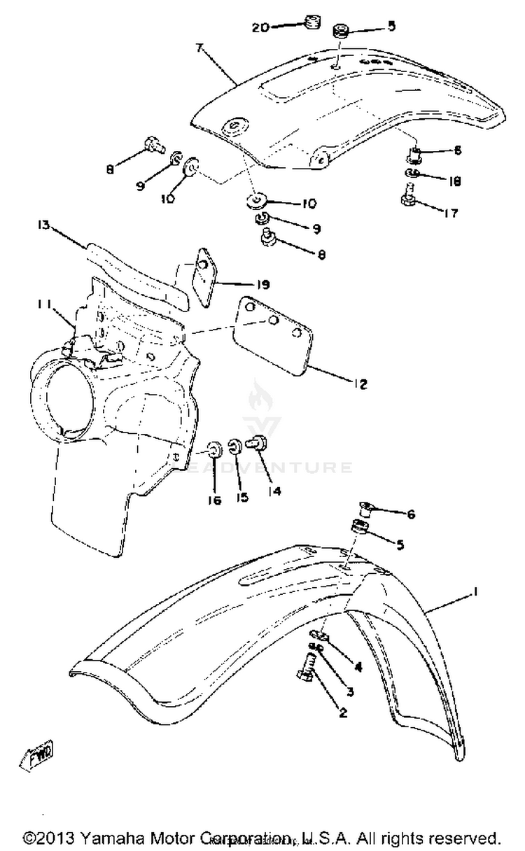 Front Fender - Rear Fender Schematic