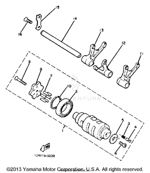 Shift Cam Fork Schematic