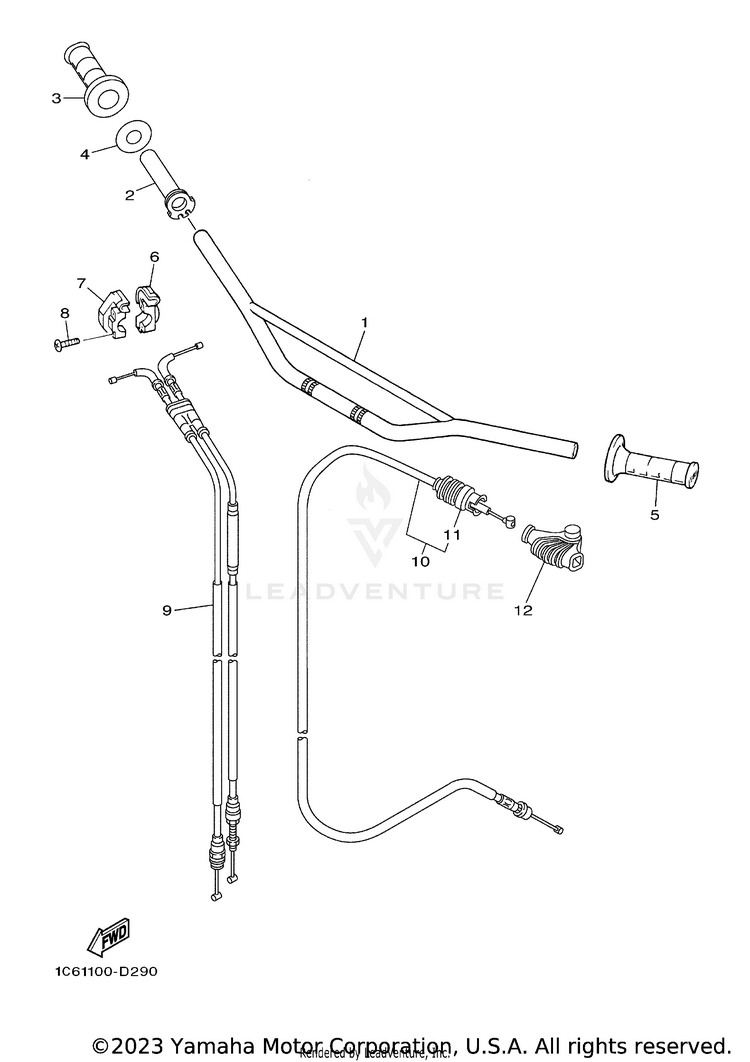 Steering Handle & Cable Schematic