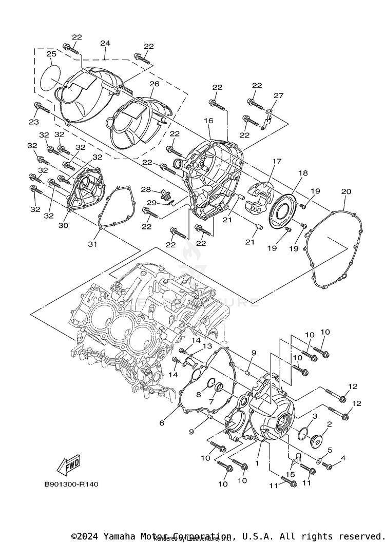 Crankcase Cover 1 Schematic