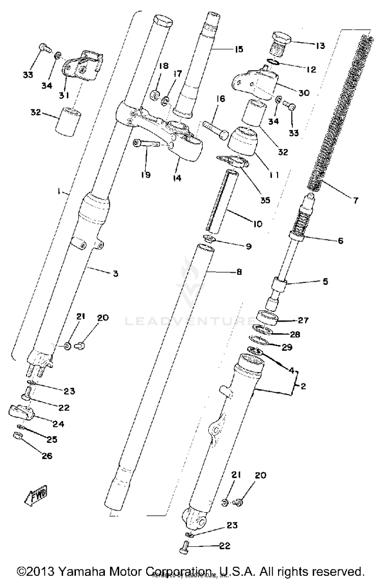 Front Fork Schematic