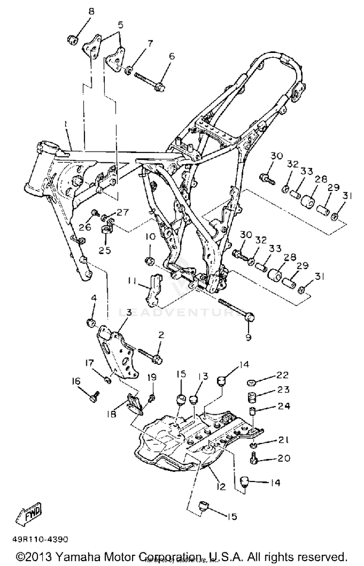 Frame (California Model Only) Schematic