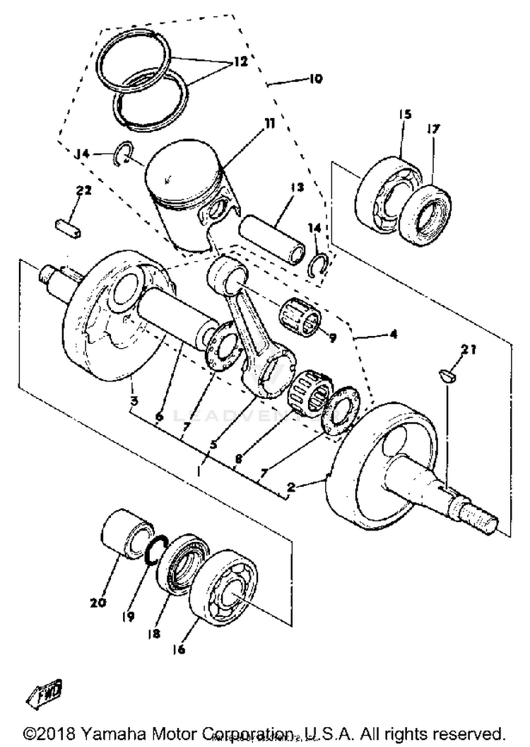 Crankshaft - Piston Schematic