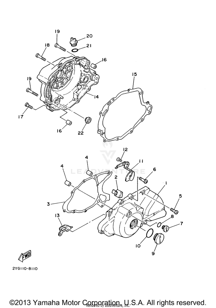 Crankcase Cover 1 Schematic