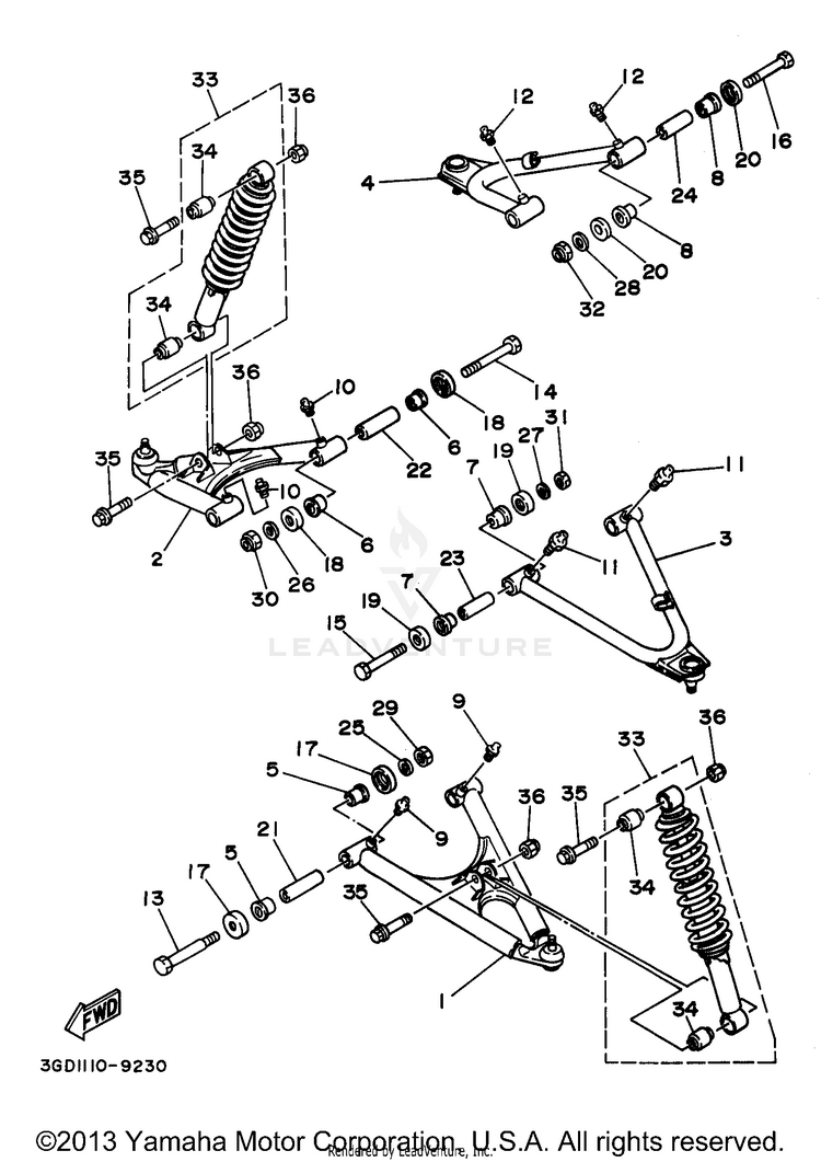 Front Suspension Wheel Schematic
