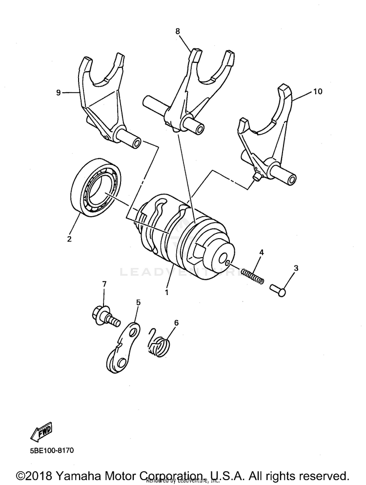 Shift Cam Shift Fork Schematic
