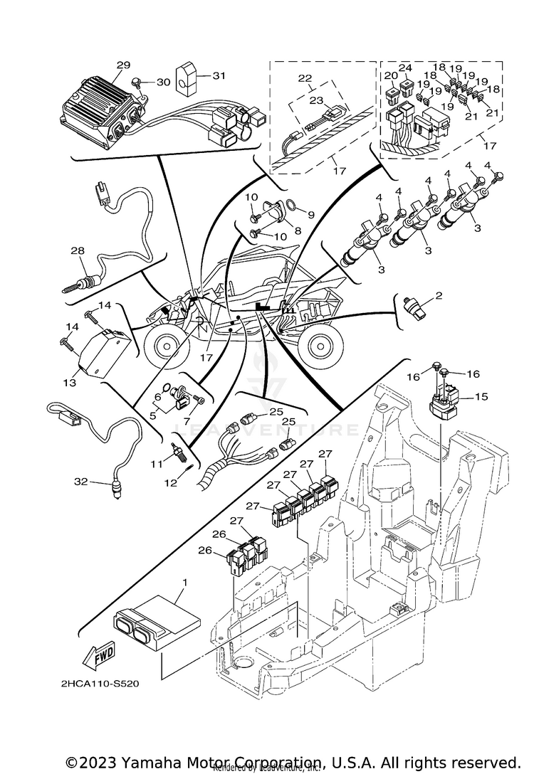Electrical 1 YXZ1000R EPS - YXZ10YMXHL - 2017 Schematic