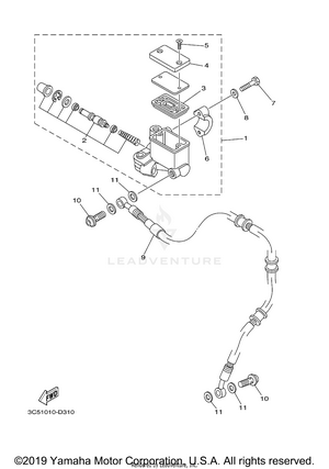 Front Master Cylinder Schematic