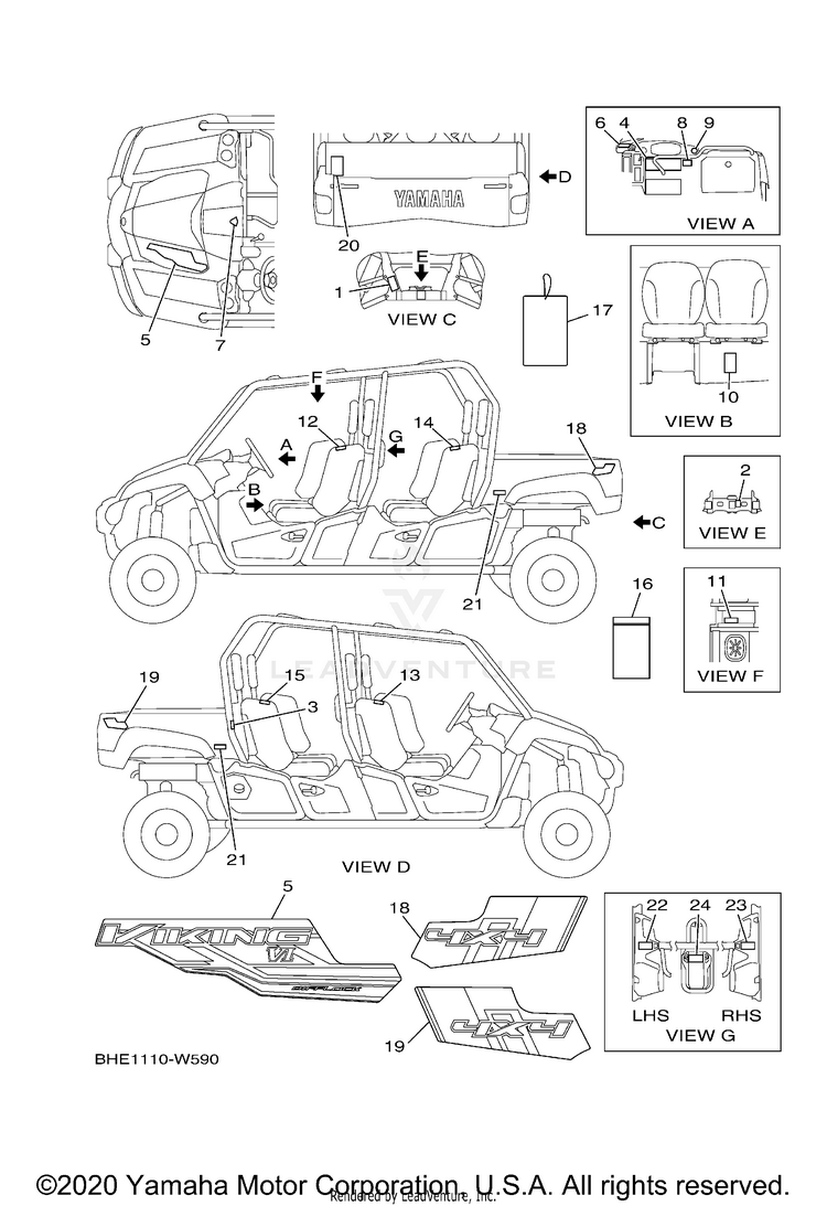 Emblem Label 1 VIKING VI EPS - YXC70VPXMG - 2021 Schematic
