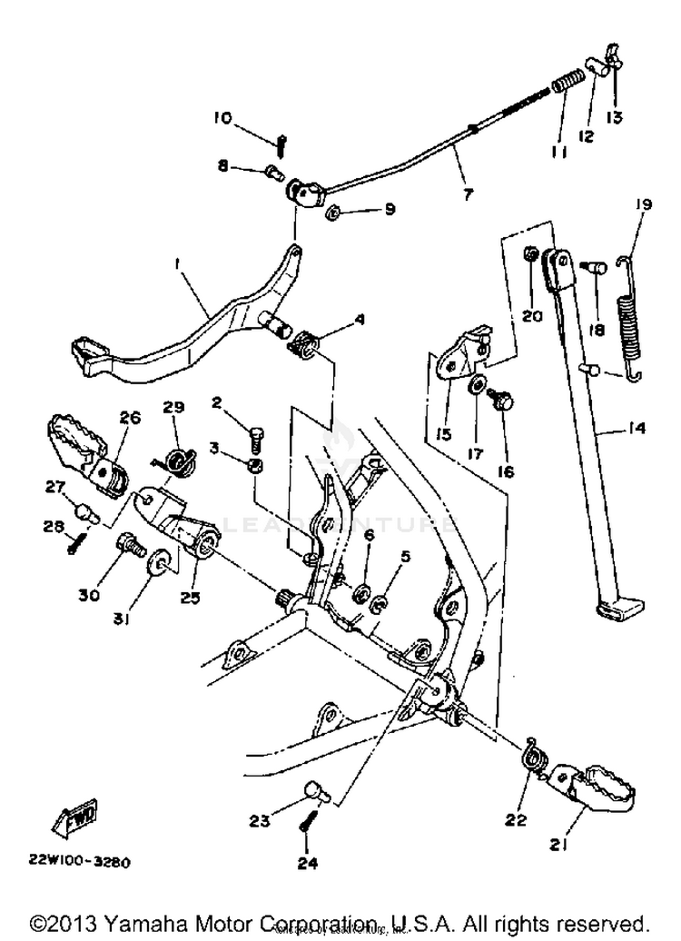 Stand - Footrest Schematic