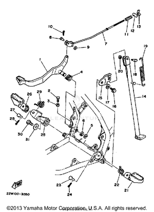 Stand - Footrest Schematic