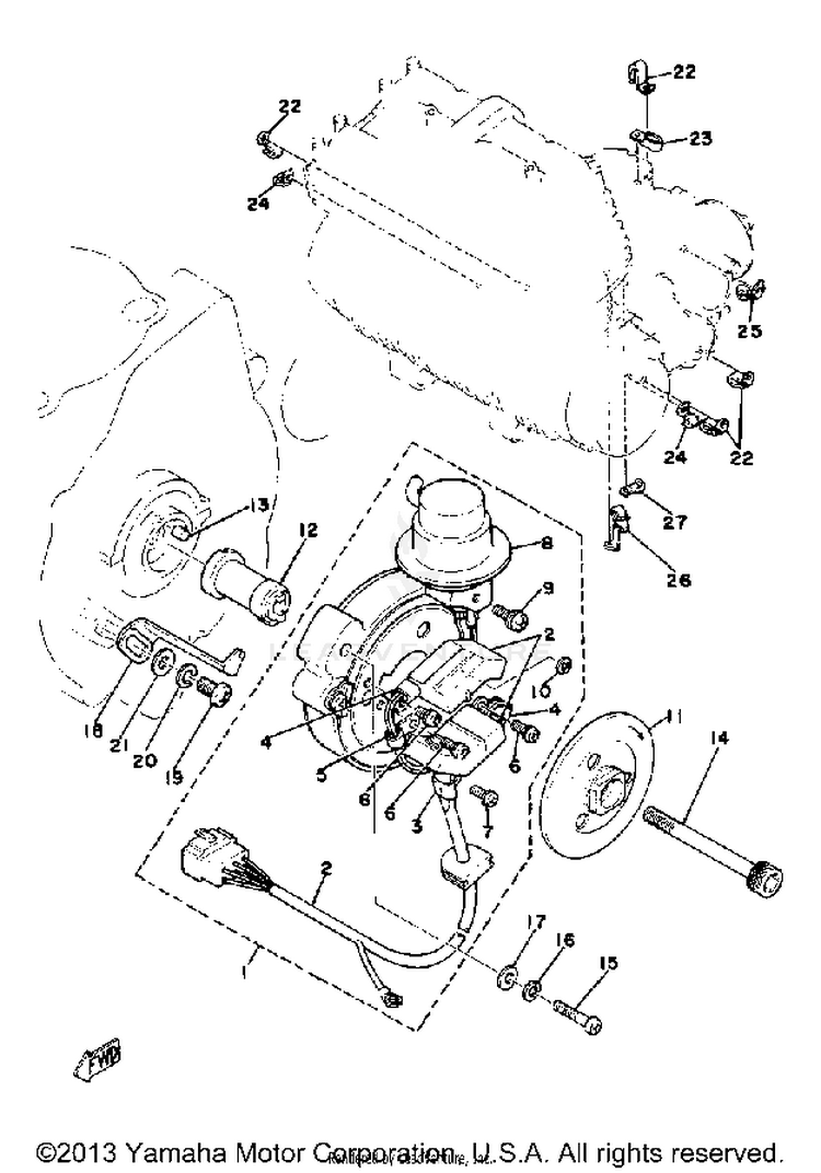 Pickup Coil Governor XS1100LH - 1981 Schematic